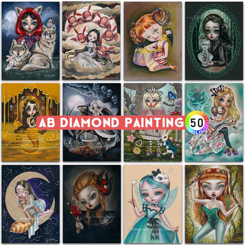 Craft Embellishment Storage - AB Diamond Painting Cartoon Princess Girl