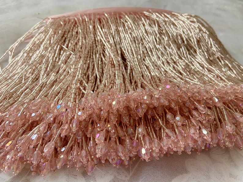 1 Yard Green Bead Fringe Tasse - огляд і ціна Beaded Trim Fringe