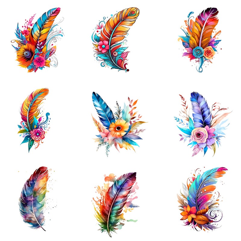 Colorful Feather Bohemian Iron - огляд і ціна Embroidery Craft