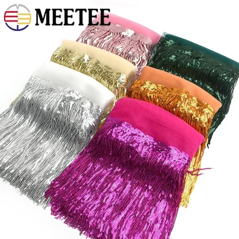 2/5/10Yards Sequin Embroidery  - огляд і ціна Beaded Trim Fringe