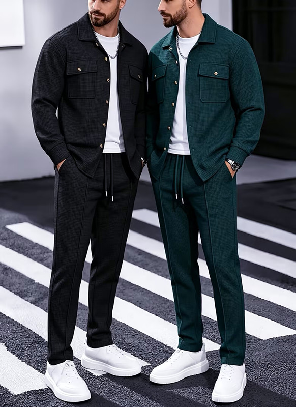 Men's Spring and Autumn Hot St - огляд і ціна Embellish Knit