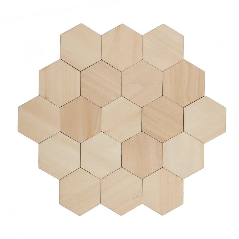 10-120mm Wooden Hexagon Blank  - огляд і ціна Craft Embellishment