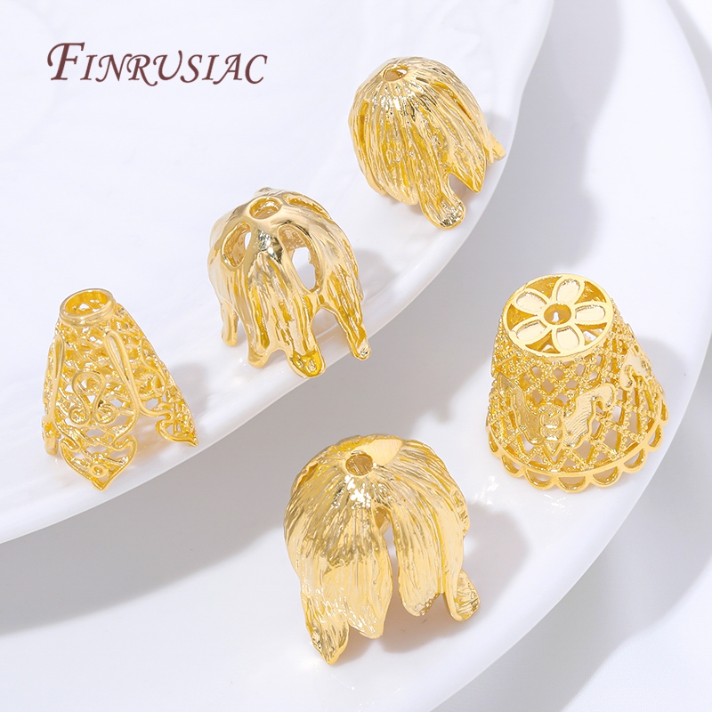 18K Gold Plated Tassel End Cap - огляд і ціна Beaded Trim Fringe
