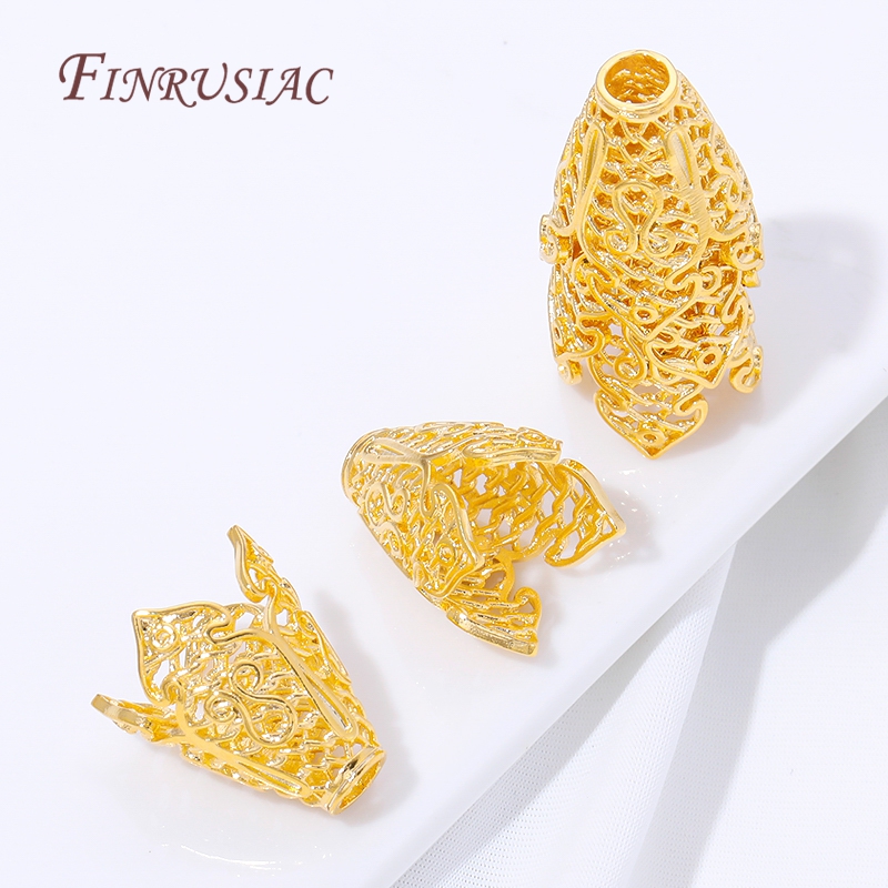 18K Gold Plated Tassel End Cap - огляд і ціна Beaded Trim Fringe