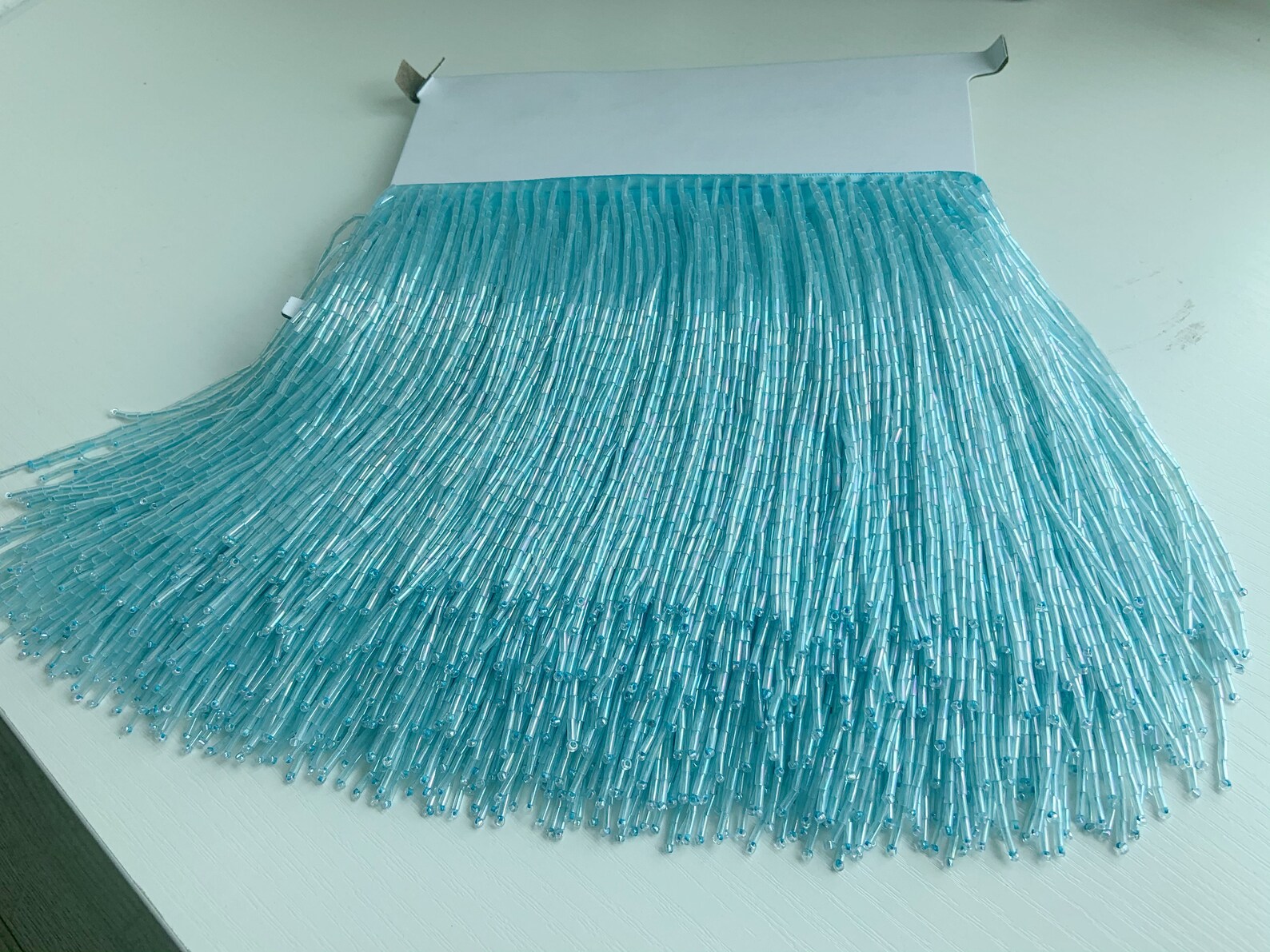 1 Yard Light Blue Bead Fringe  - огляд і ціна Beaded Trim Fringe